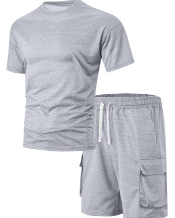 Men's T-Shirt and Cargo Shorts Set