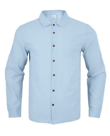 Men's Linen Blend Long Sleeve Shirt